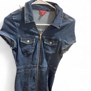 Vintage Guess denim dress with zipper detail size small #vintage #90s